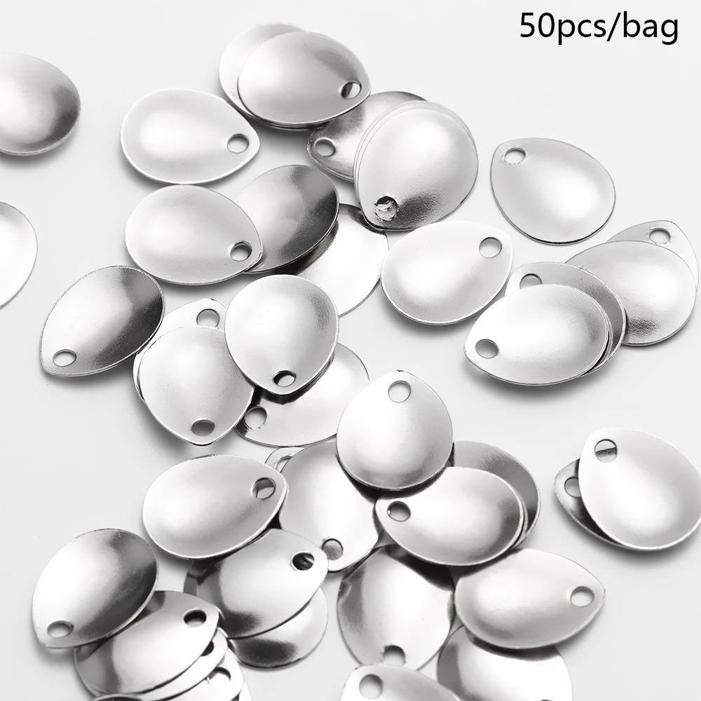 50PCS Silver Smooth Nickel Seq - Fishing Lure Spinner review and price