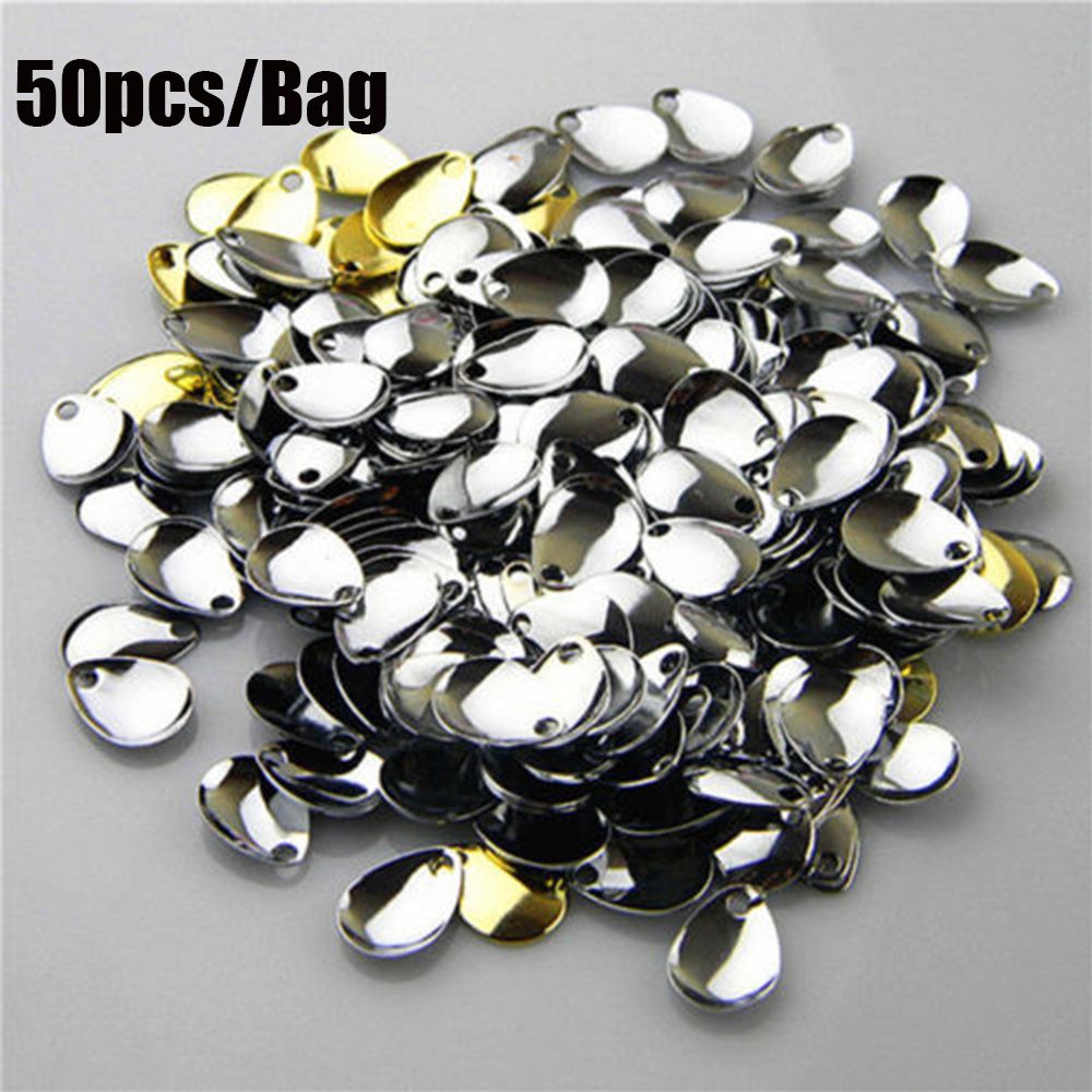 50PCS Silver Smooth Nickel Seq - Fishing Lure Spinner review and price