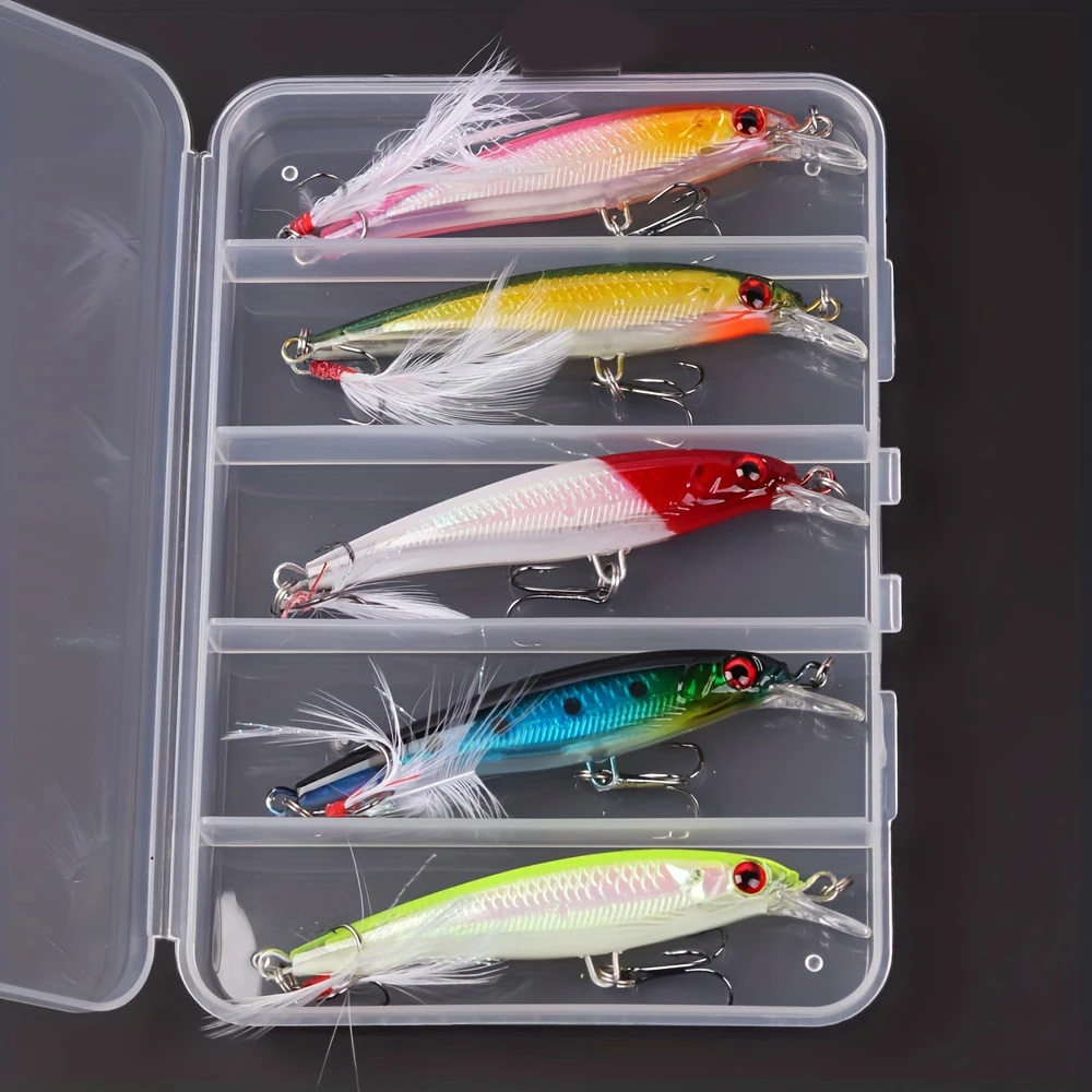 5pcs/box Laser 3D Eyes Bionic  - Fishing Lure Box review and price