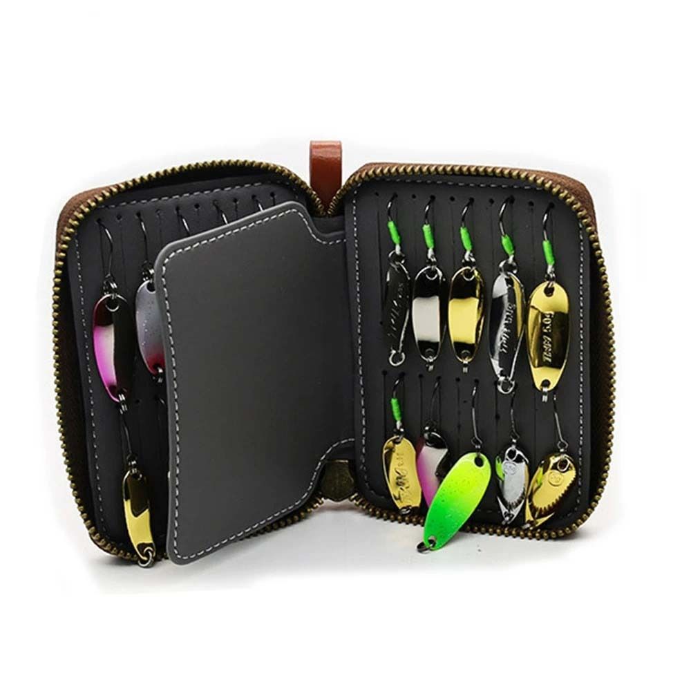 PU Leather Lure Wallet Bag Car - Fishing Lure Spinner review and price